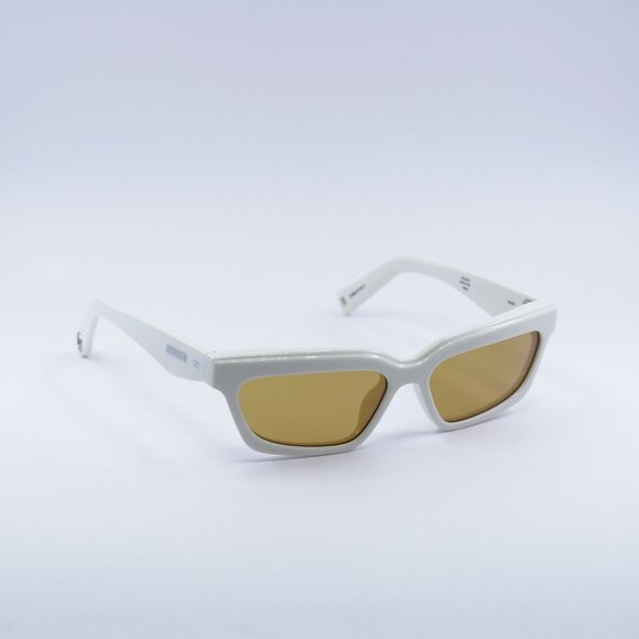Jacquemus SALON JAC/62 C3 Sunglasses White Rectangle Frame, Brown Lenses main image 6